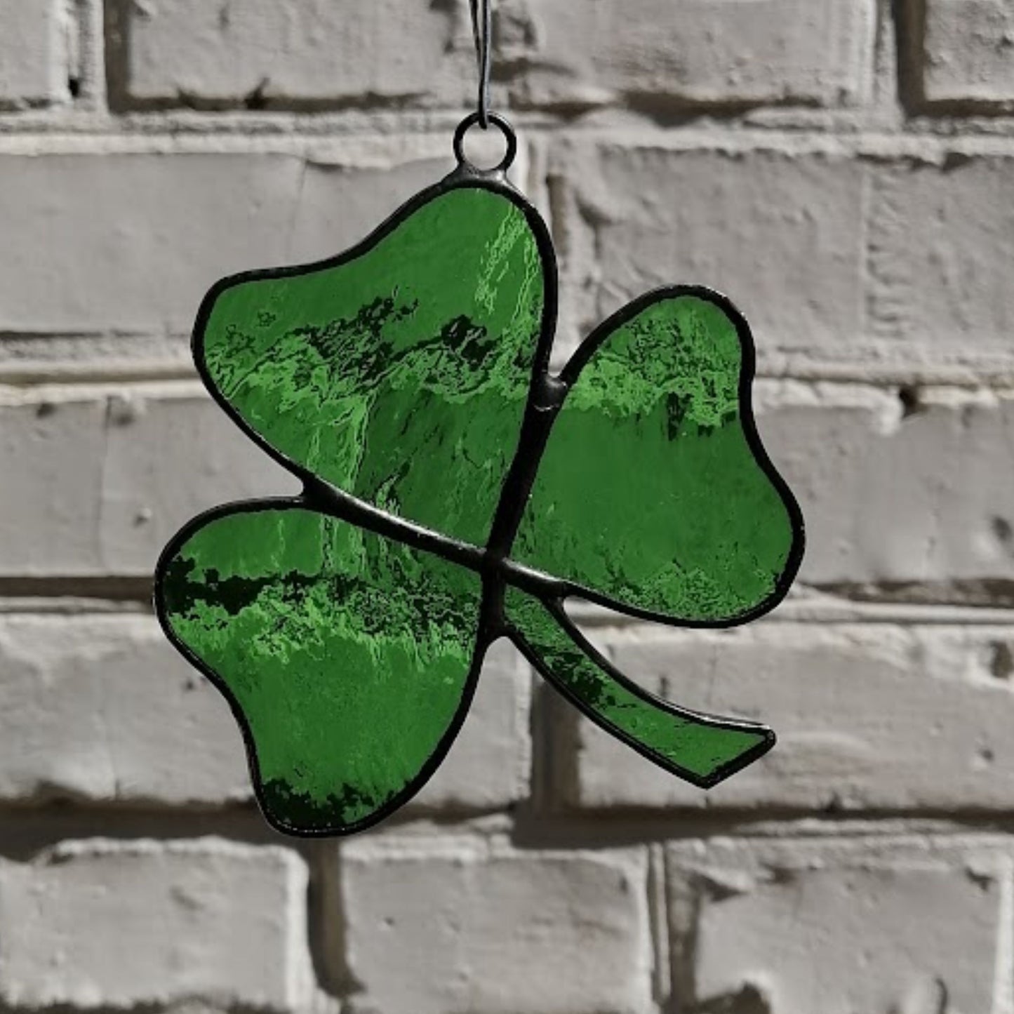 Lucky Shamrock Stained Glass Suncatcher