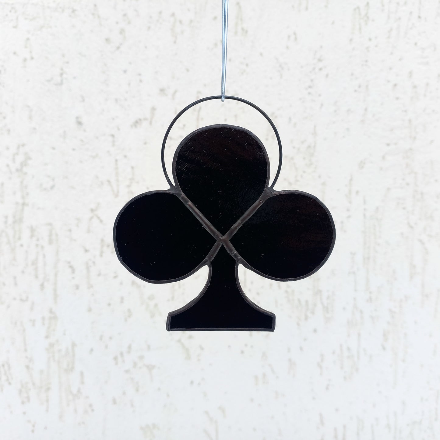 Club Symbol Playing Card Stained Glass Suncatcher