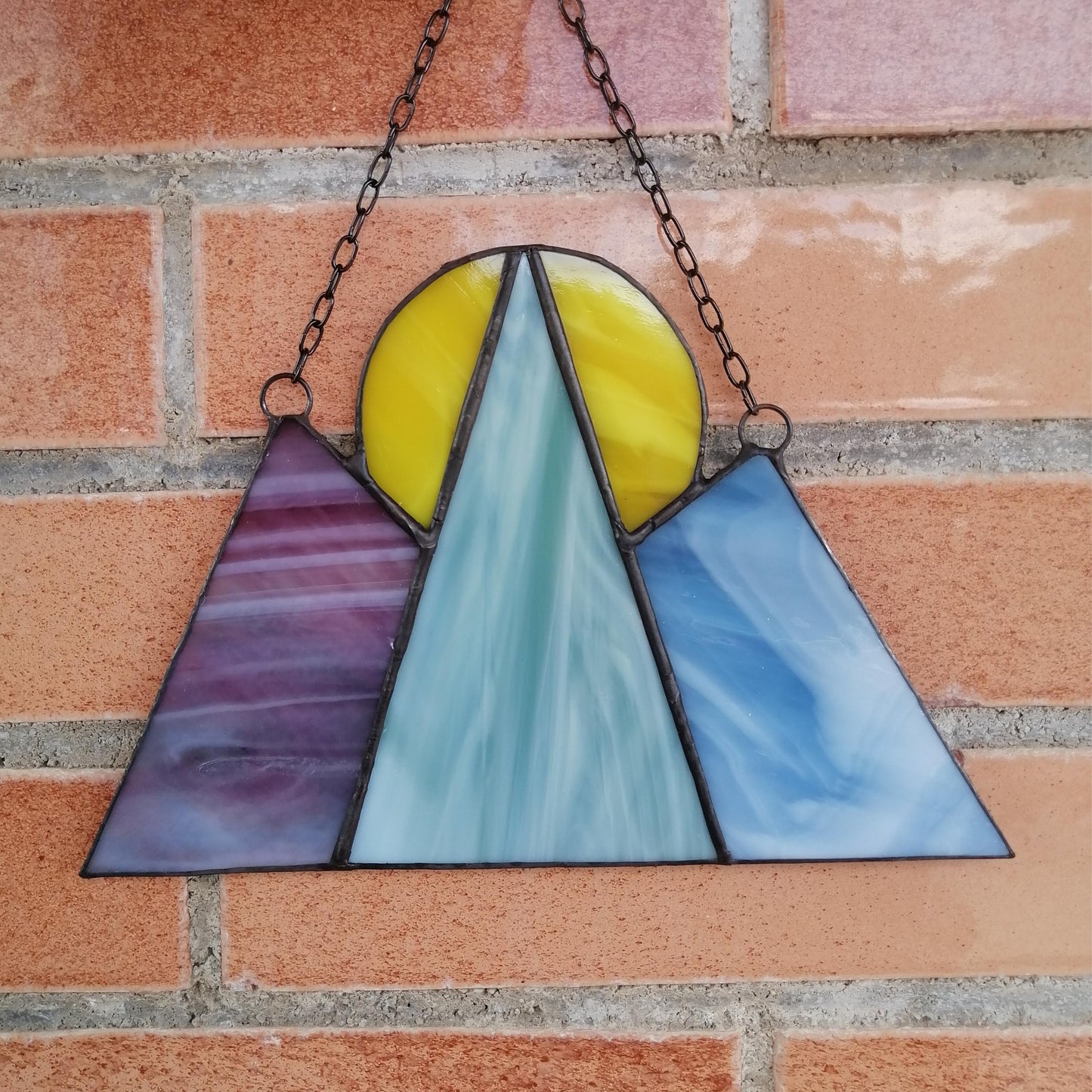 Rocky Mountain Stained Glass Suncatcher