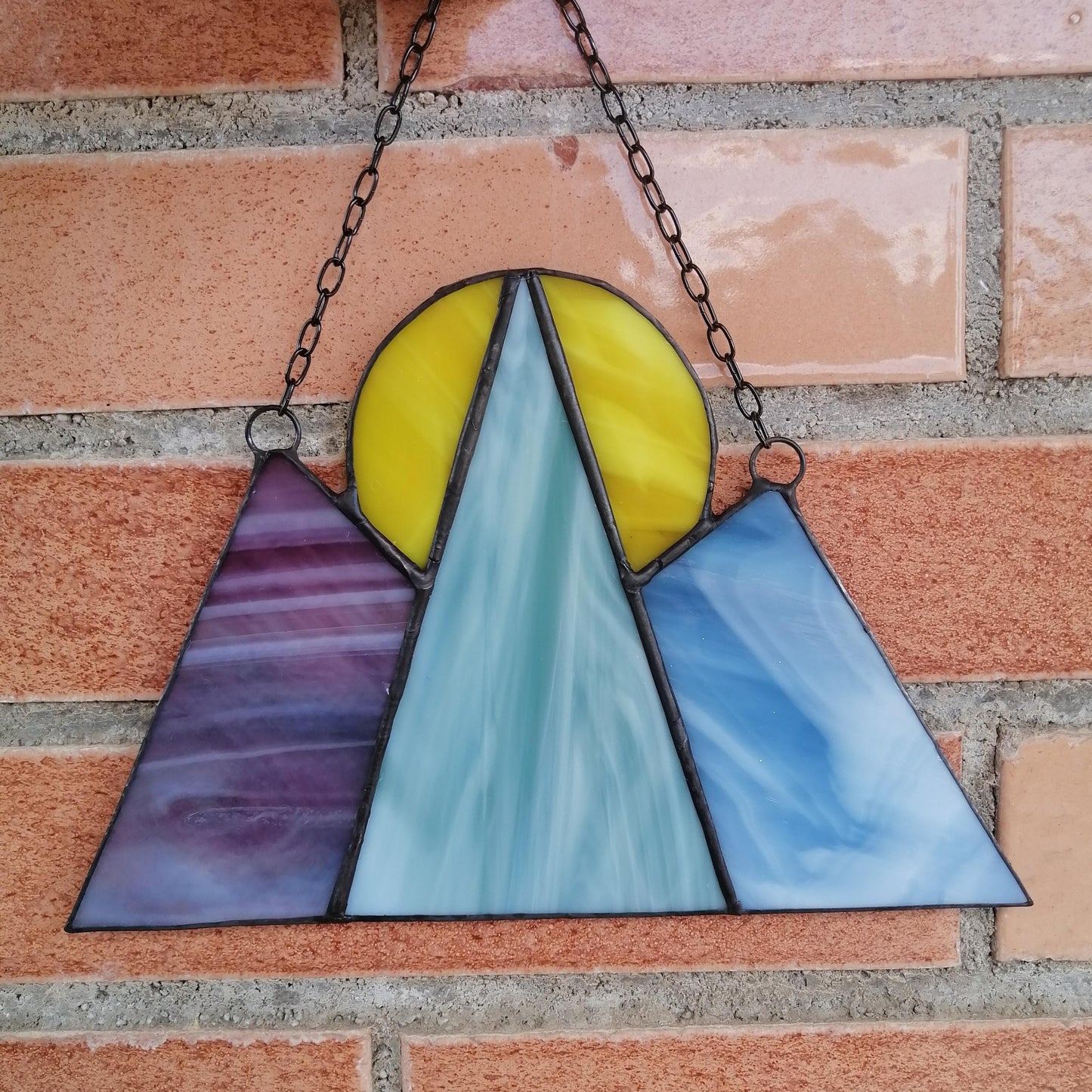 Rocky Mountain Stained Glass Suncatcher