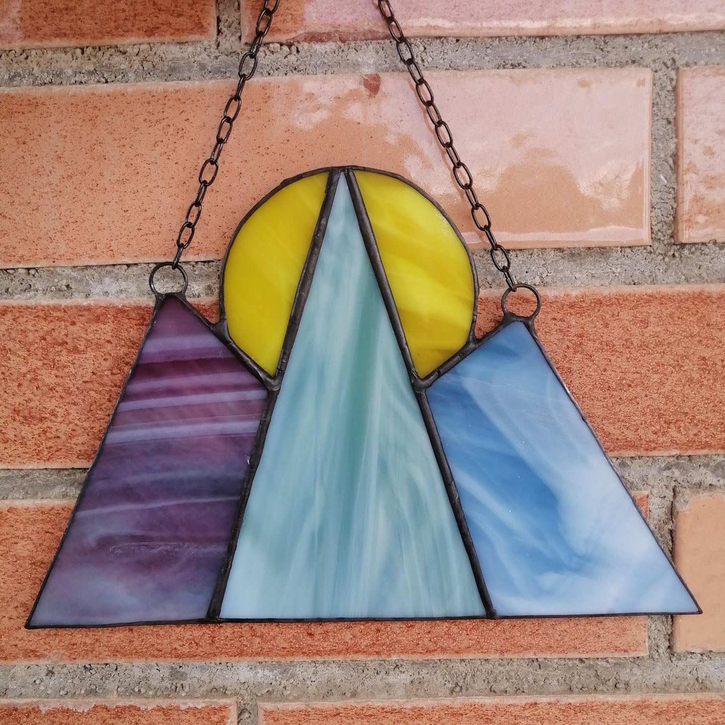 Rocky Mountain Stained Glass Suncatcher