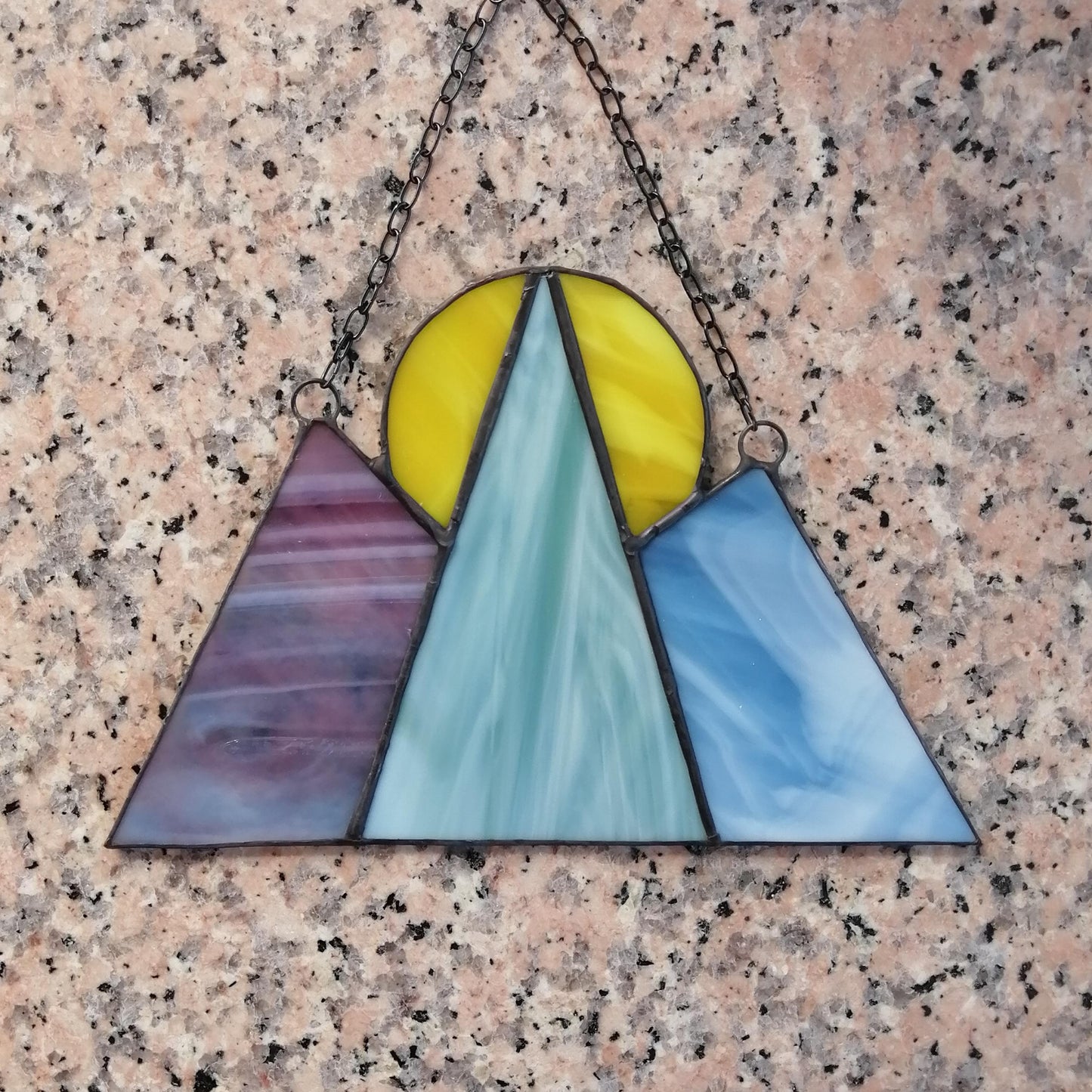 Rocky Mountain Stained Glass Suncatcher