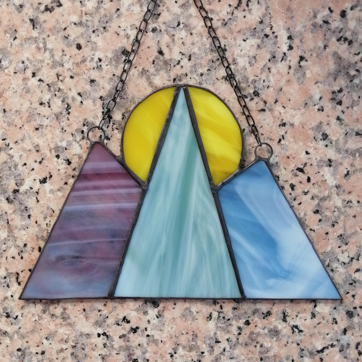 Rocky Mountain Stained Glass Suncatcher