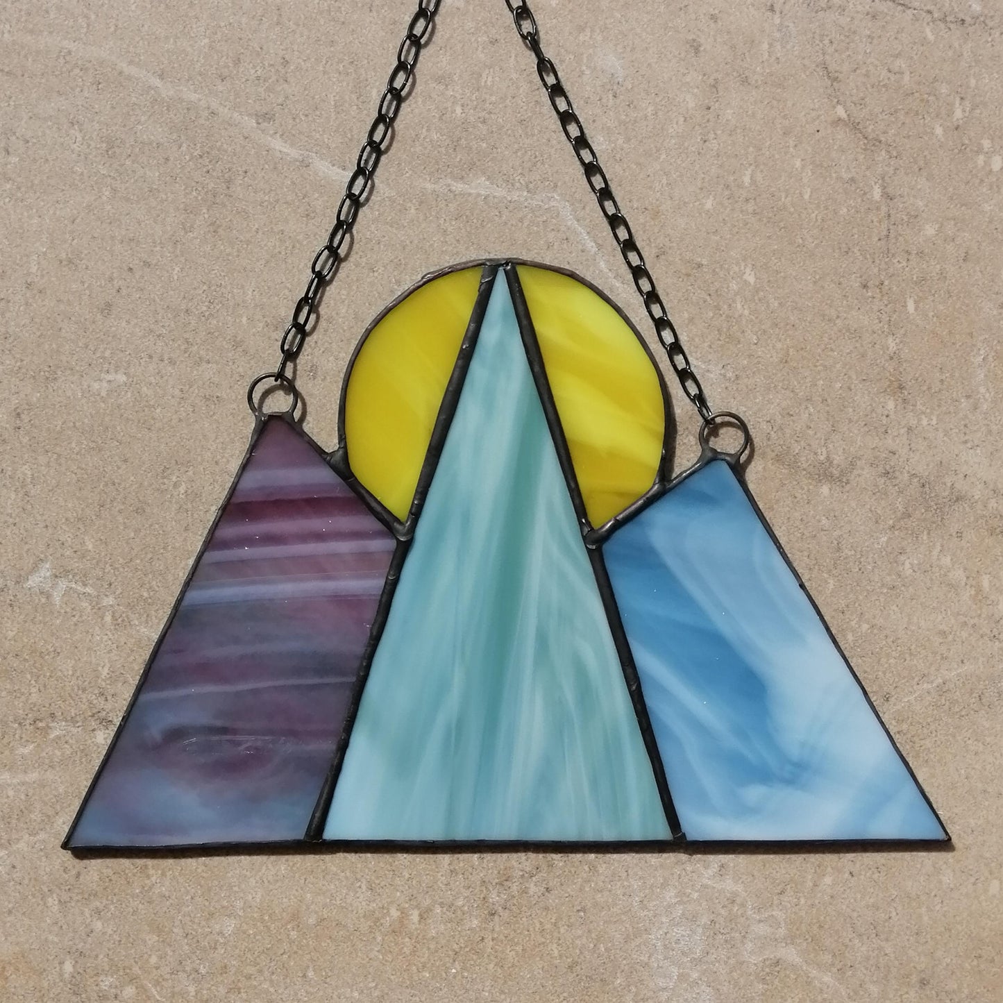 Rocky Mountain Stained Glass Suncatcher