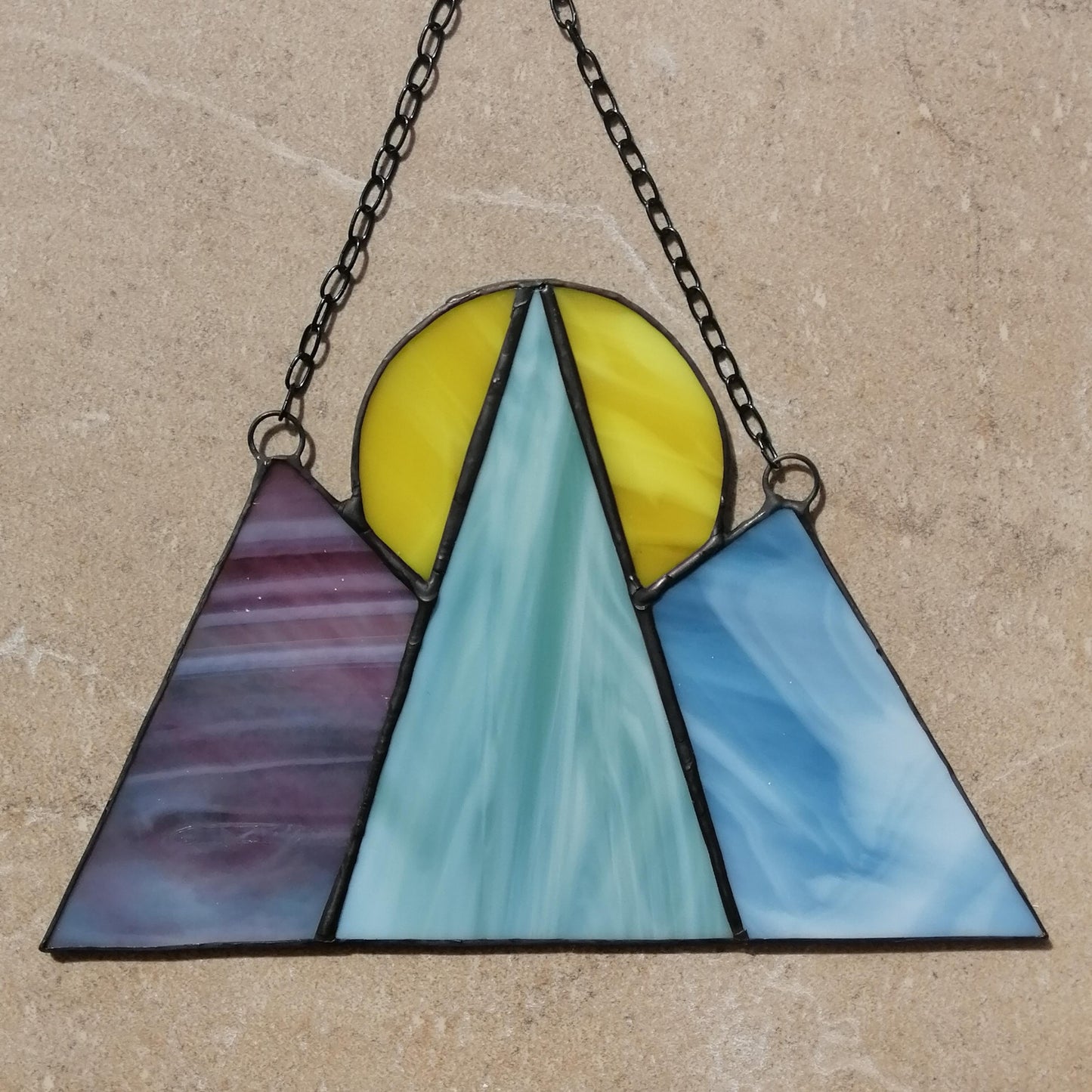 Rocky Mountain Stained Glass Suncatcher