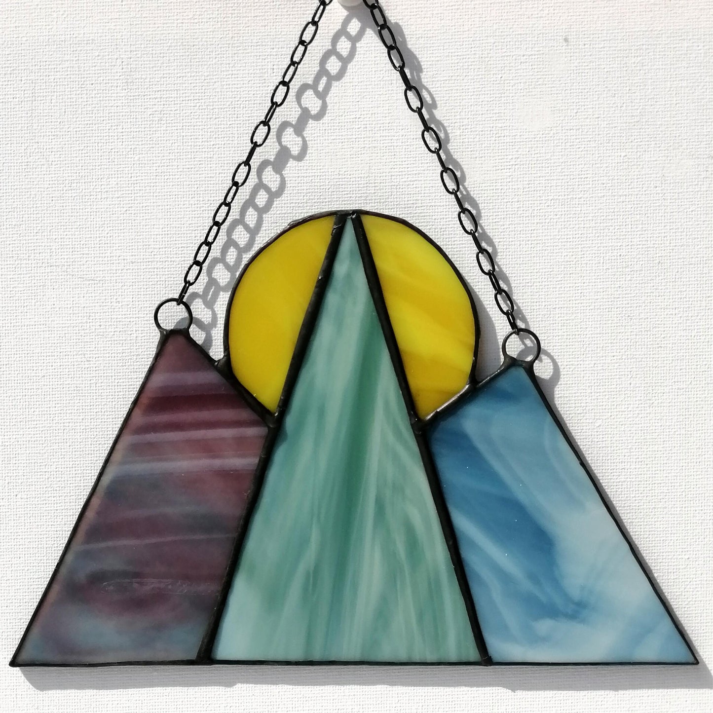 Rocky Mountain Stained Glass Suncatcher