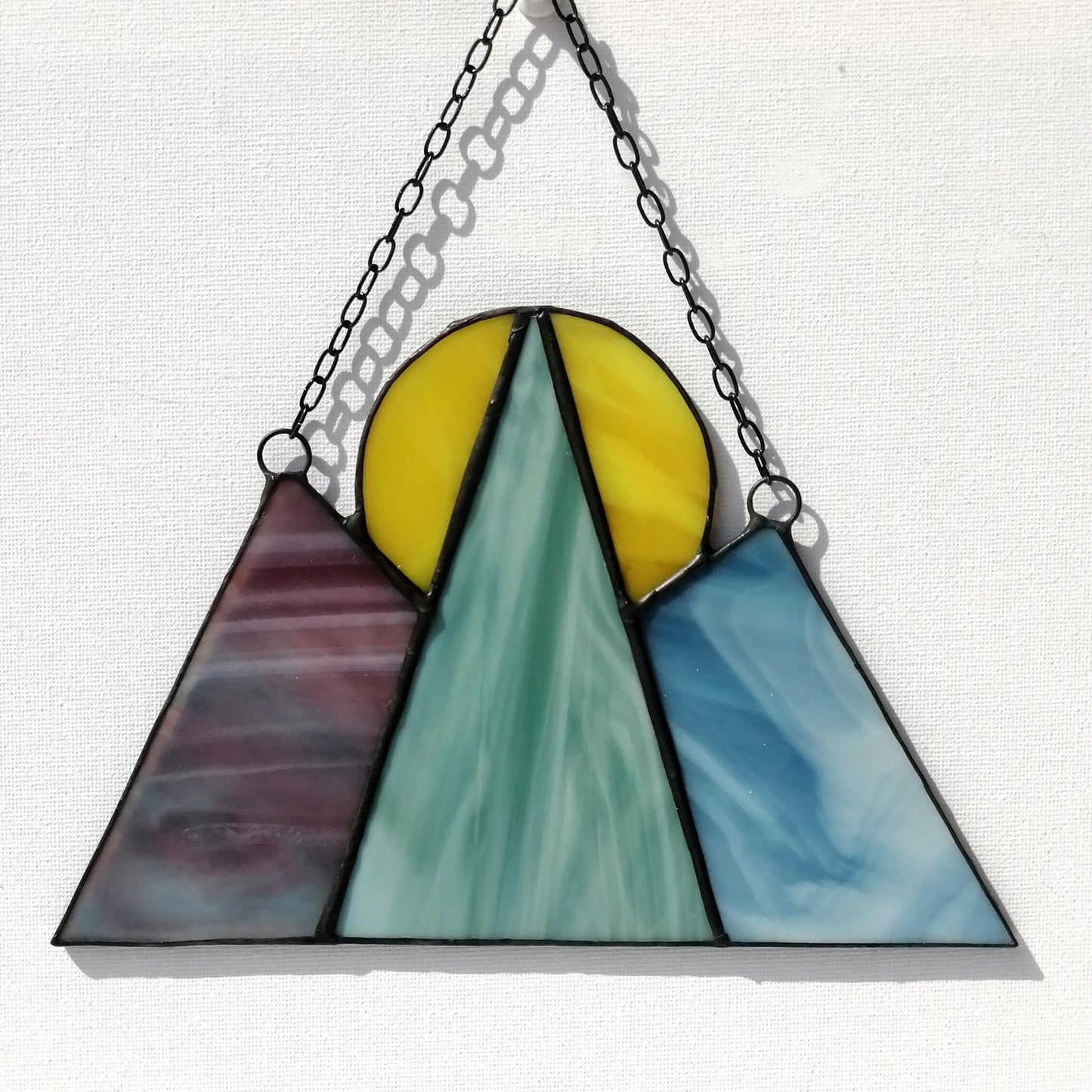 Rocky Mountain Stained Glass Suncatcher