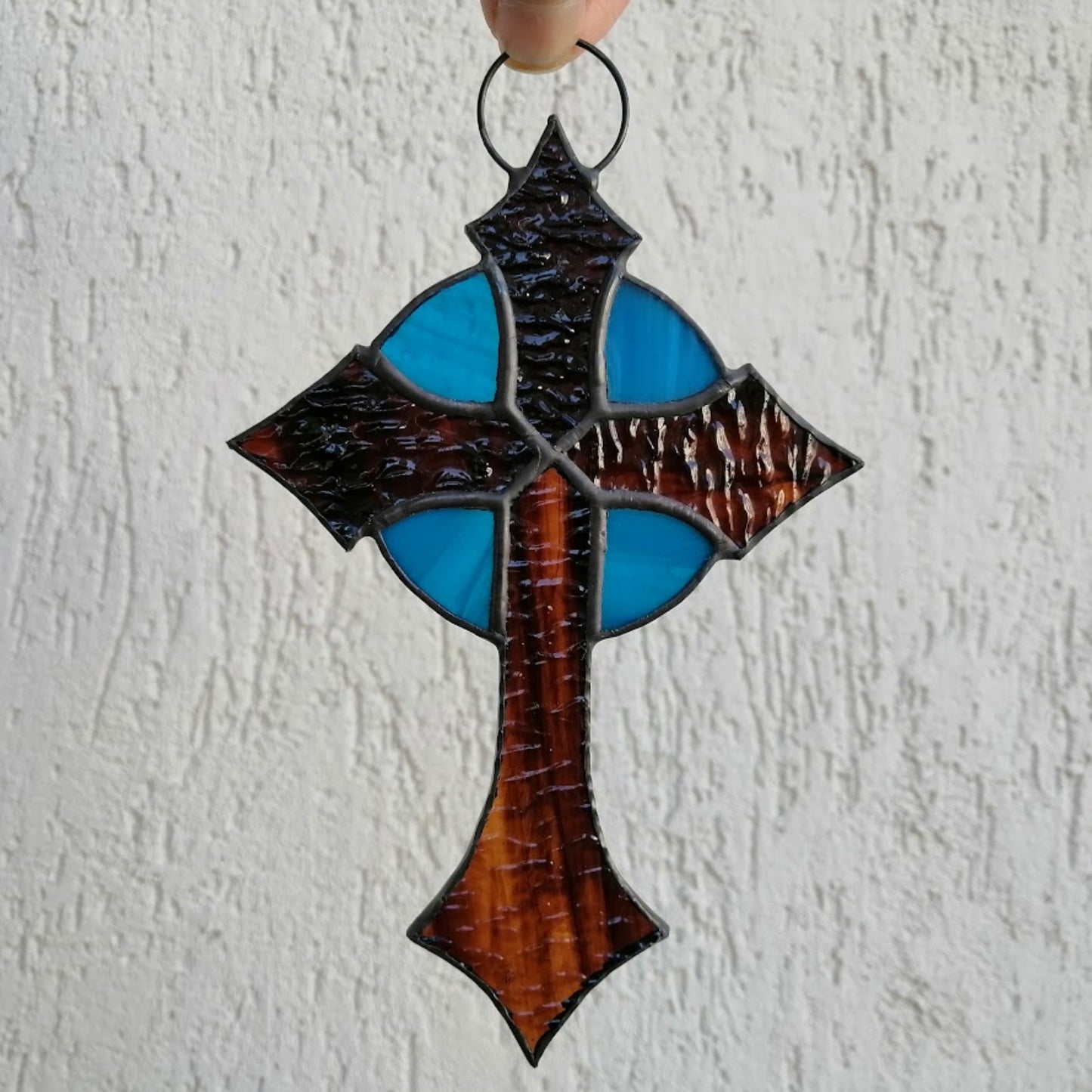 Small Cross Stained Glass Suncatcher