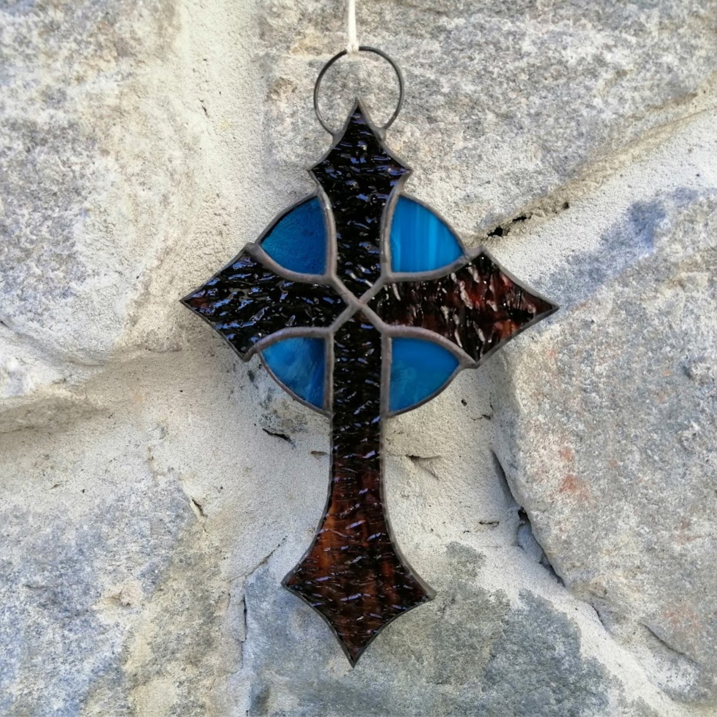 Small Cross Stained Glass Suncatcher