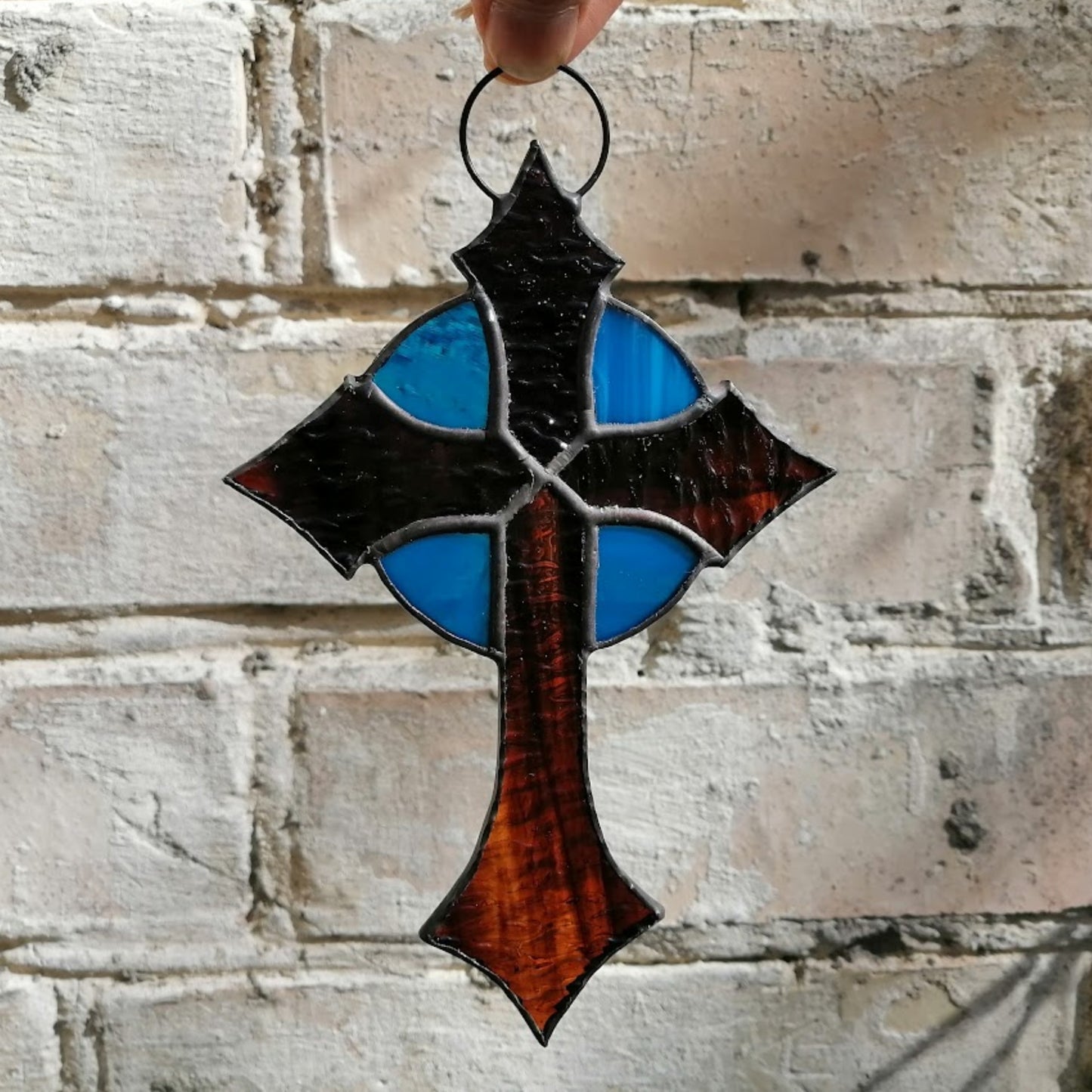 Small Cross Stained Glass Suncatcher