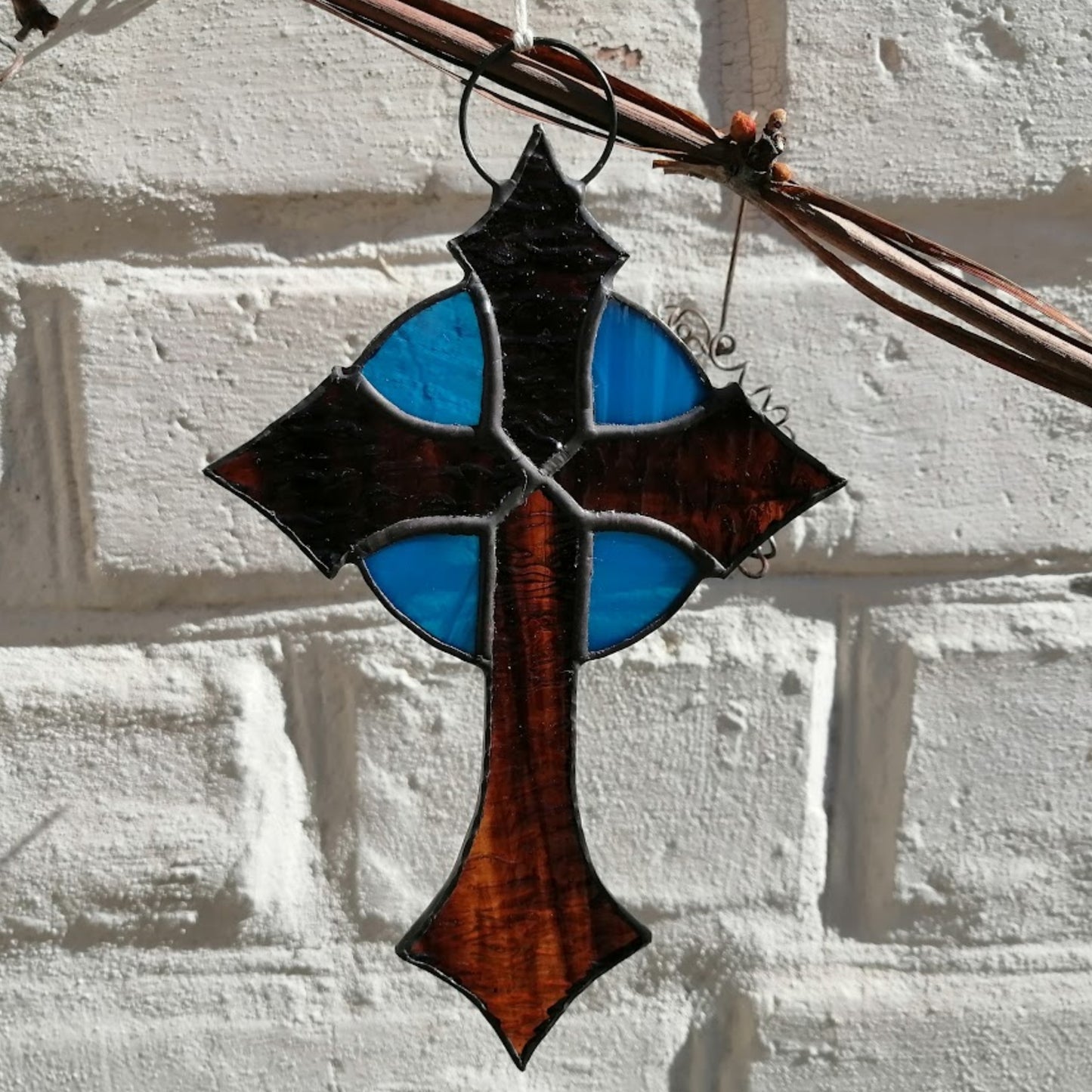 Small Cross Stained Glass Suncatcher