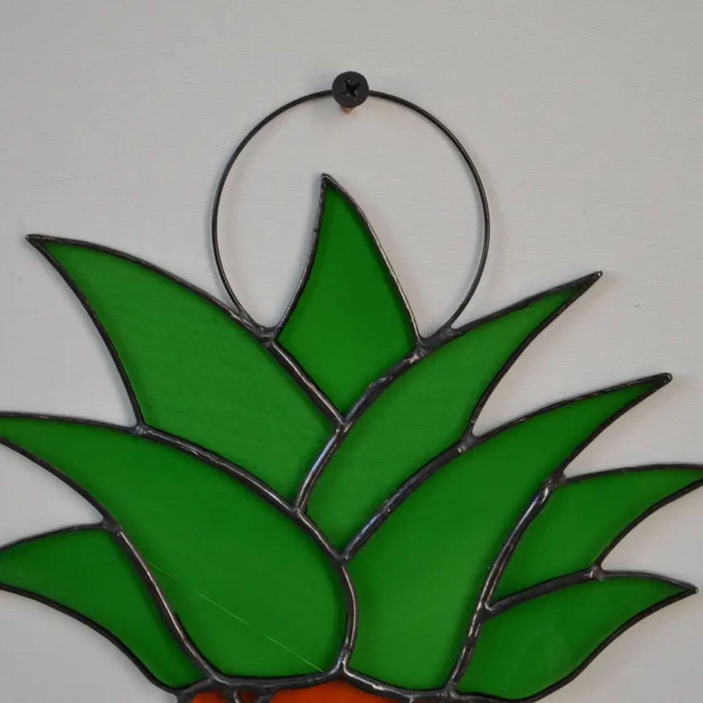 Tropical Pineapple Stained Glass Suncatcher