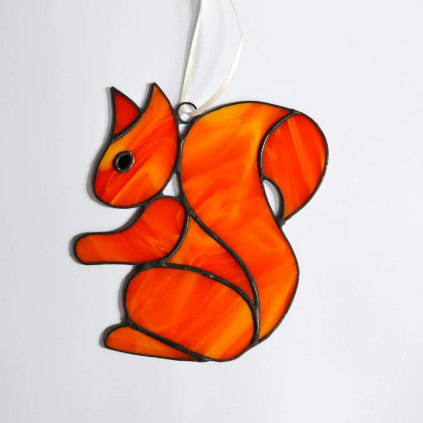 Red Squirrel Stained Glass Suncatcher