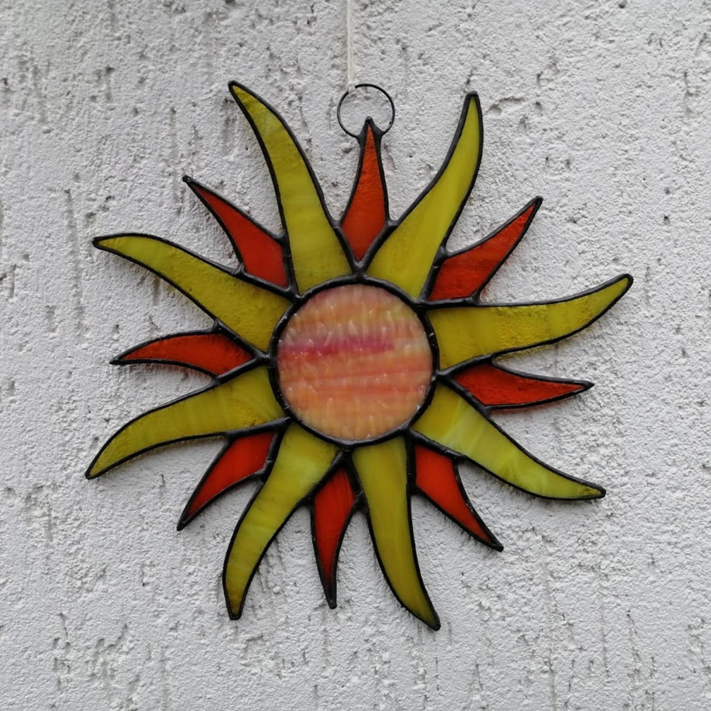 Boho Stained Glass Sun Suncatcher