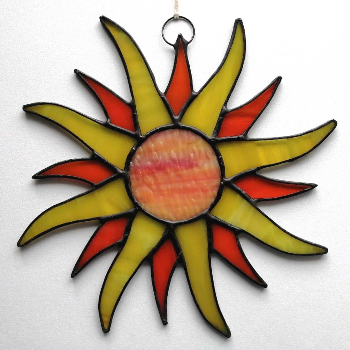 Boho Stained Glass Sun Suncatcher