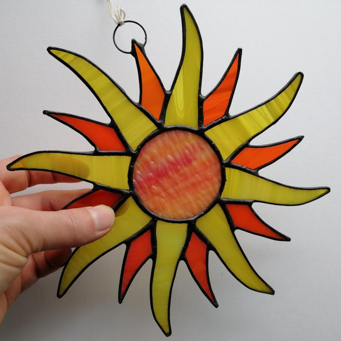 Boho Stained Glass Sun Suncatcher