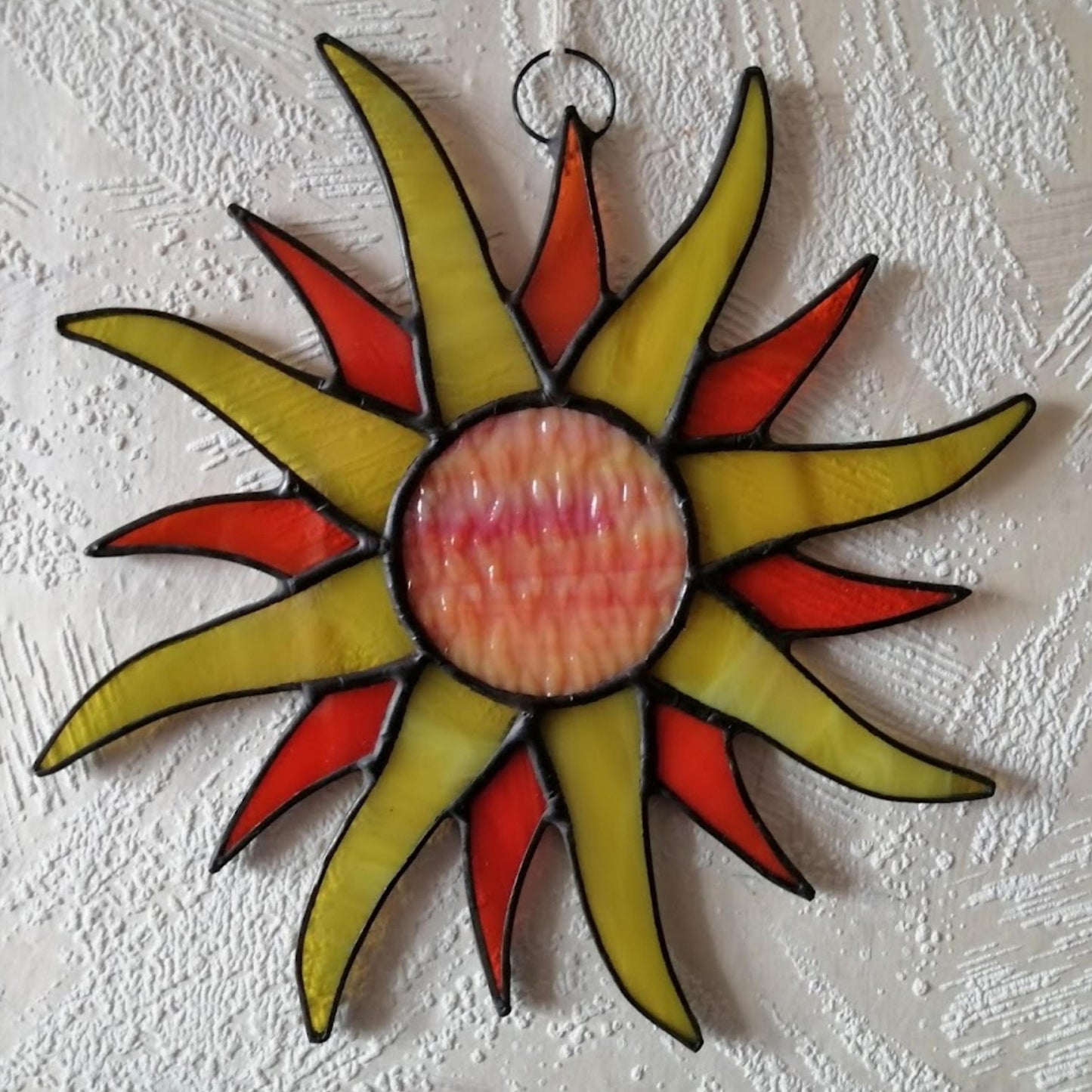 Boho Stained Glass Sun Suncatcher