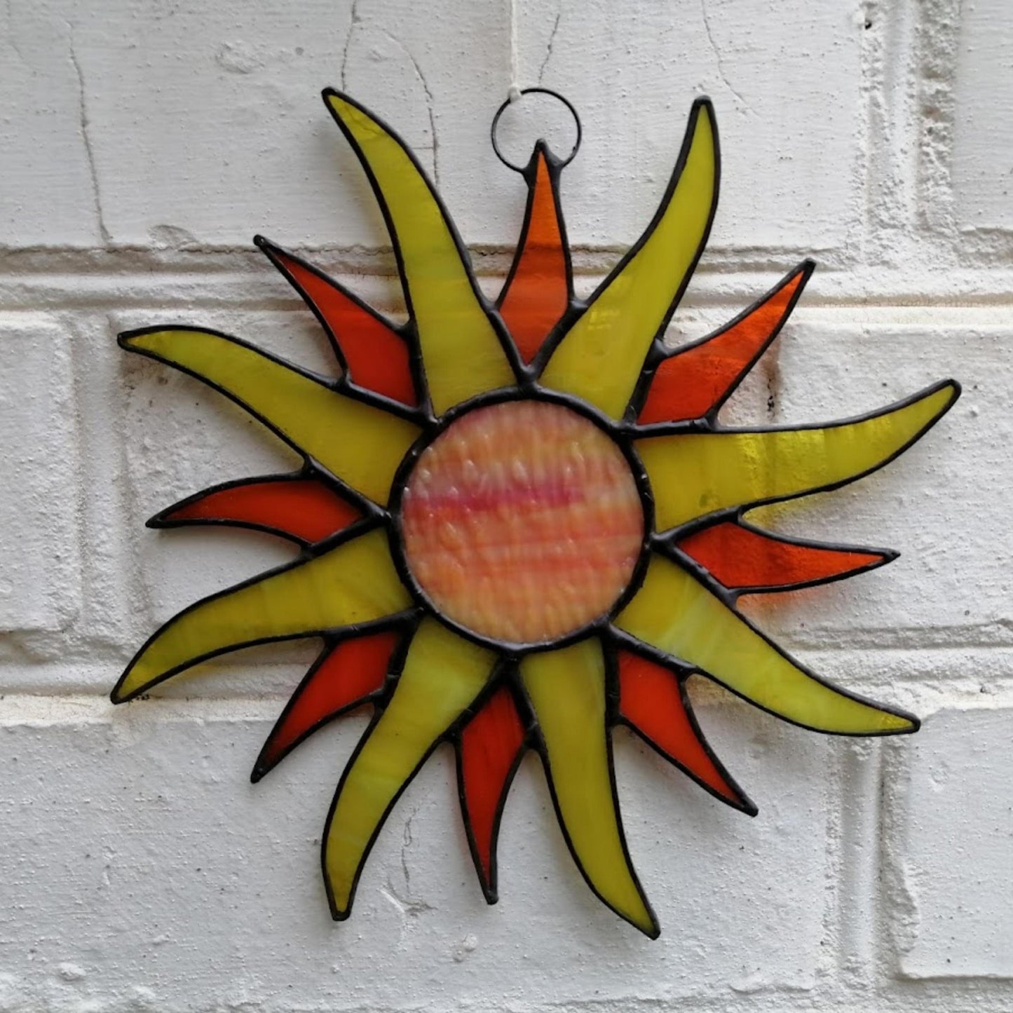 Boho Stained Glass Sun Suncatcher