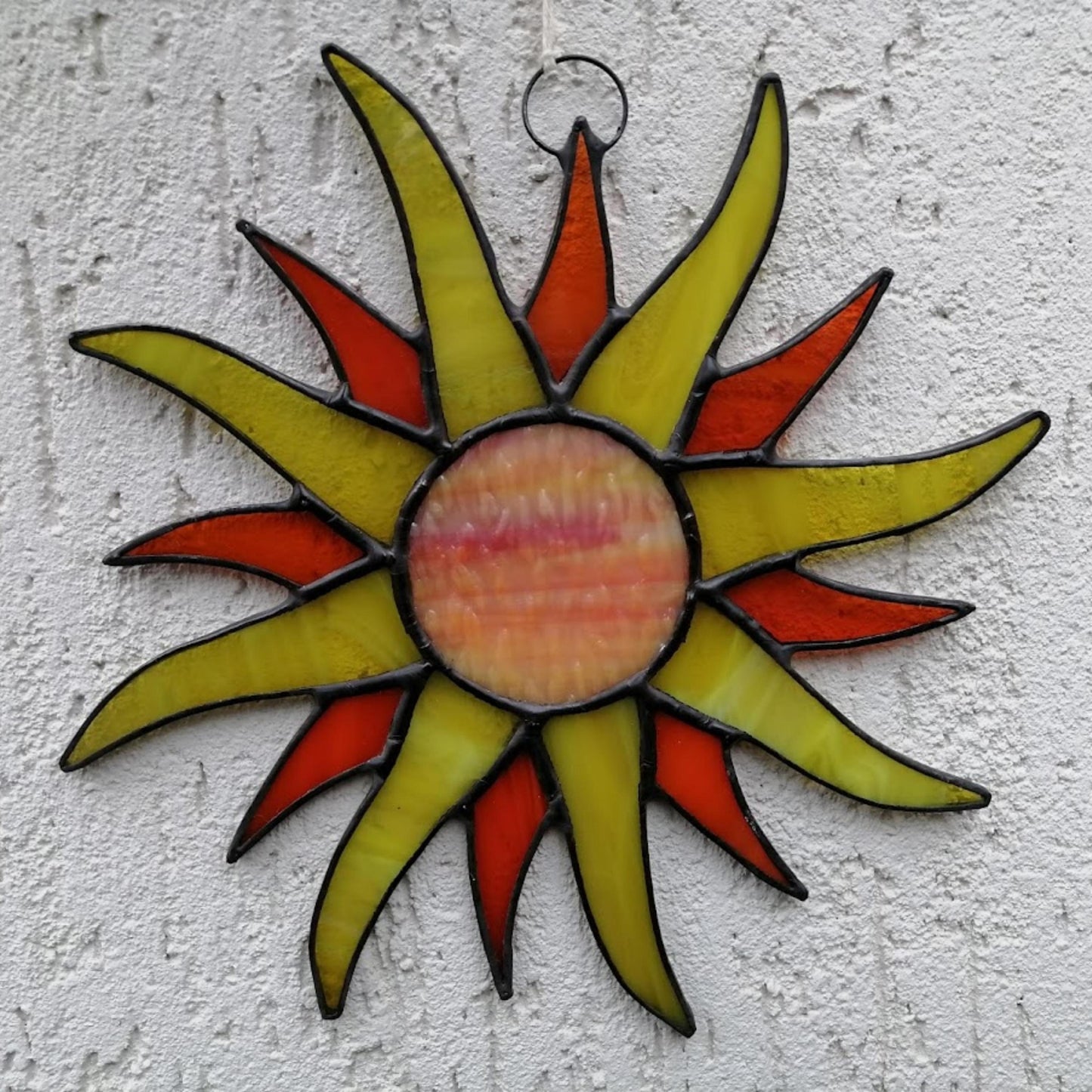 Boho Stained Glass Sun Suncatcher