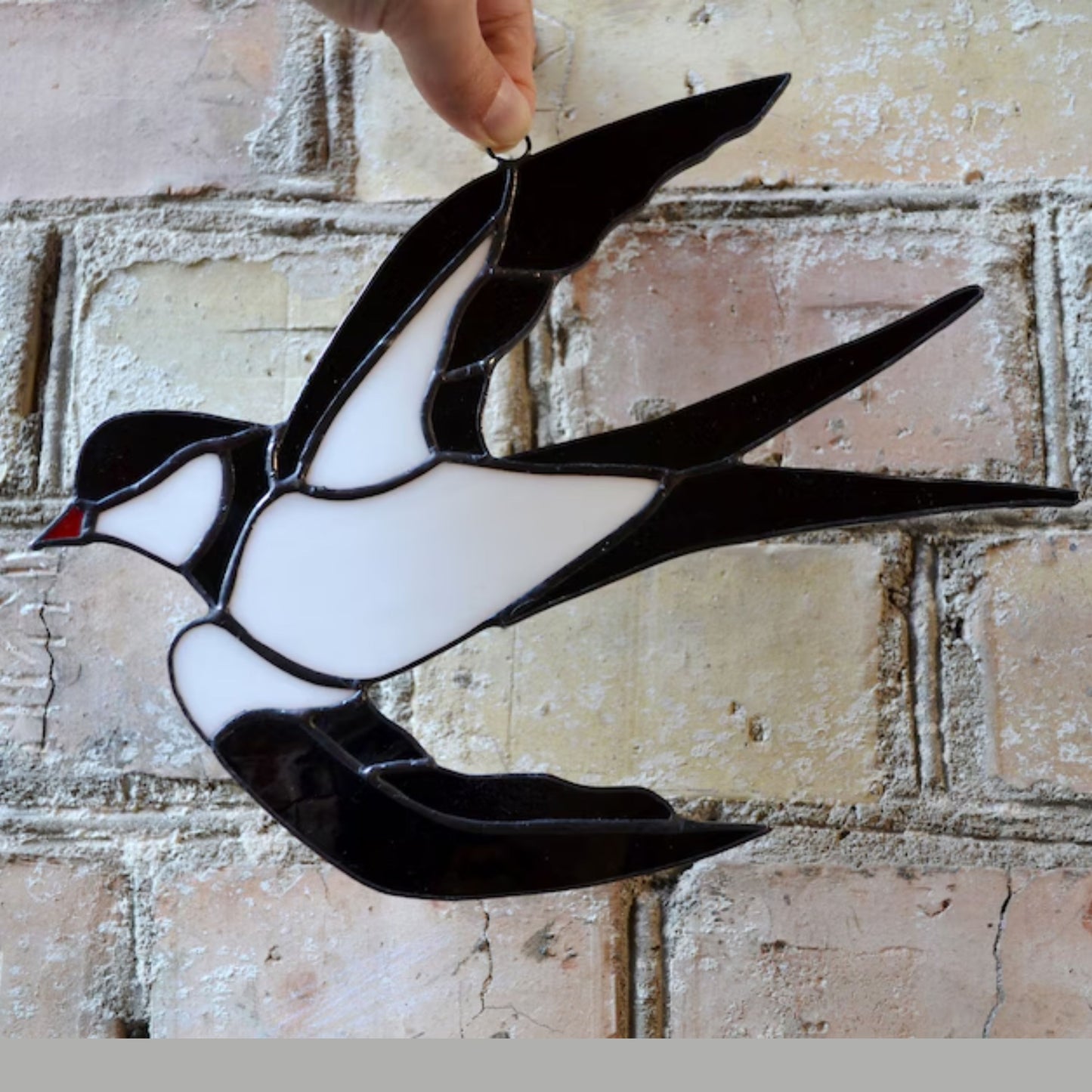 Stained Glass Swallow Suncatcher