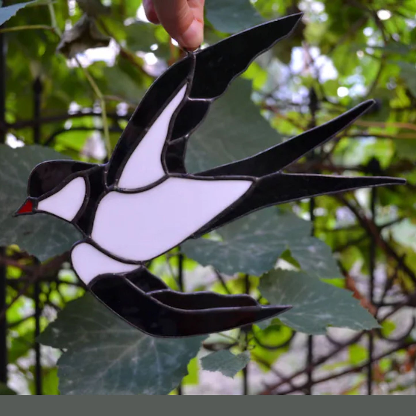 Stained Glass Swallow Suncatcher