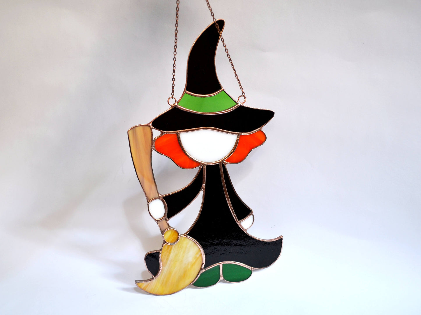 Stained Glass Witch Suncatcher