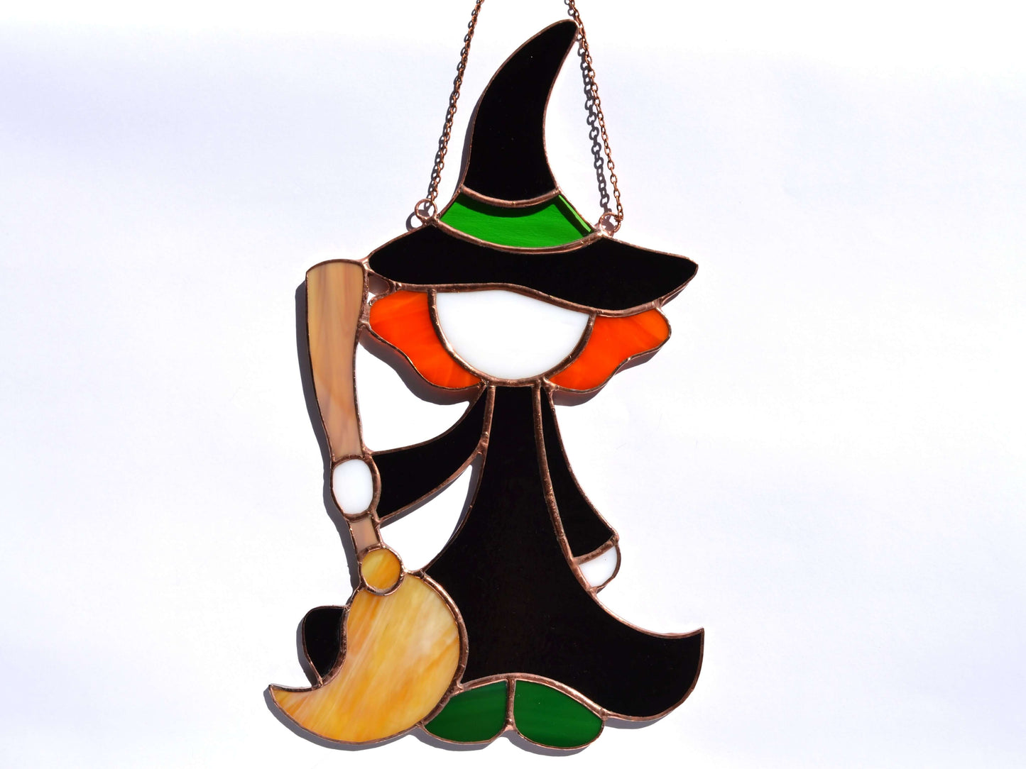 Stained Glass Witch Suncatcher