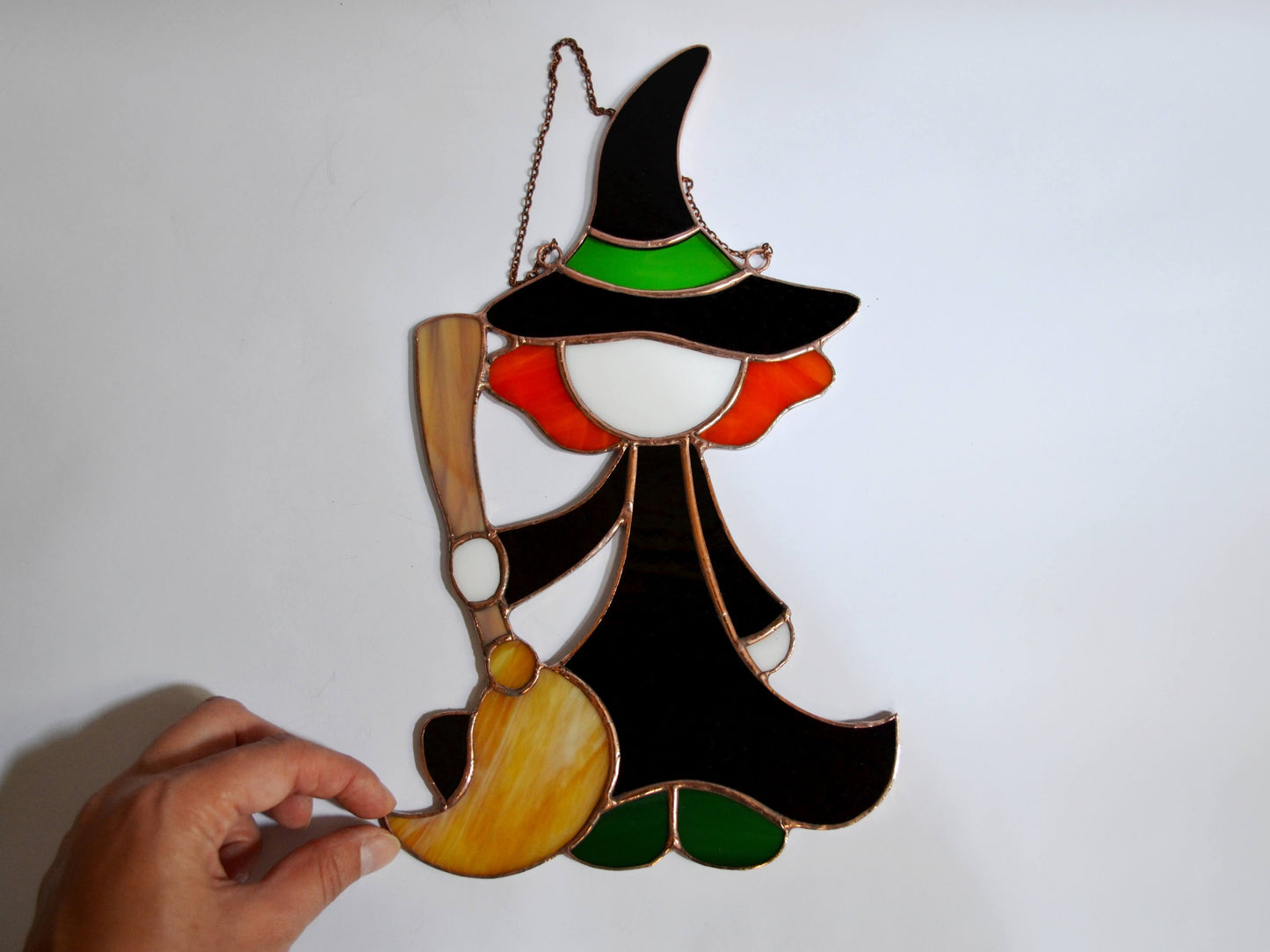 Stained Glass Witch Suncatcher