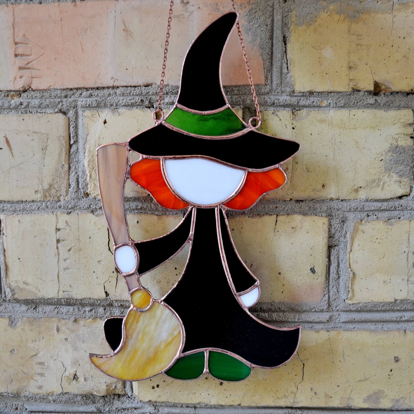 Stained Glass Witch Suncatcher