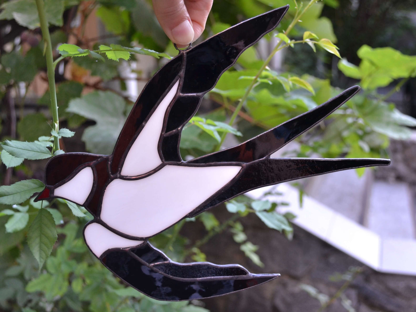 Stained Glass Swallow Suncatcher