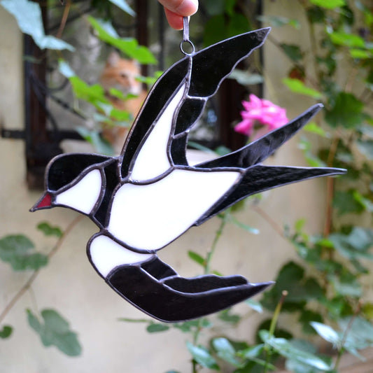 Stained Glass Swallow Suncatcher