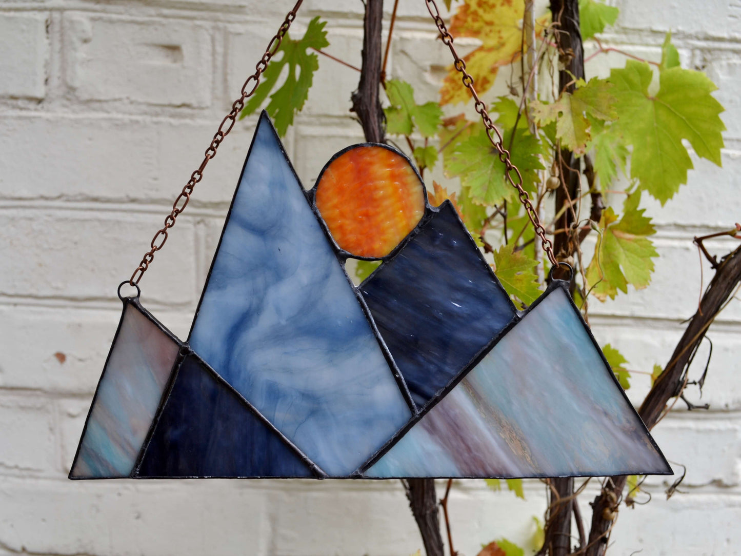 Smokey Mountains Stained Glass Suncatcher