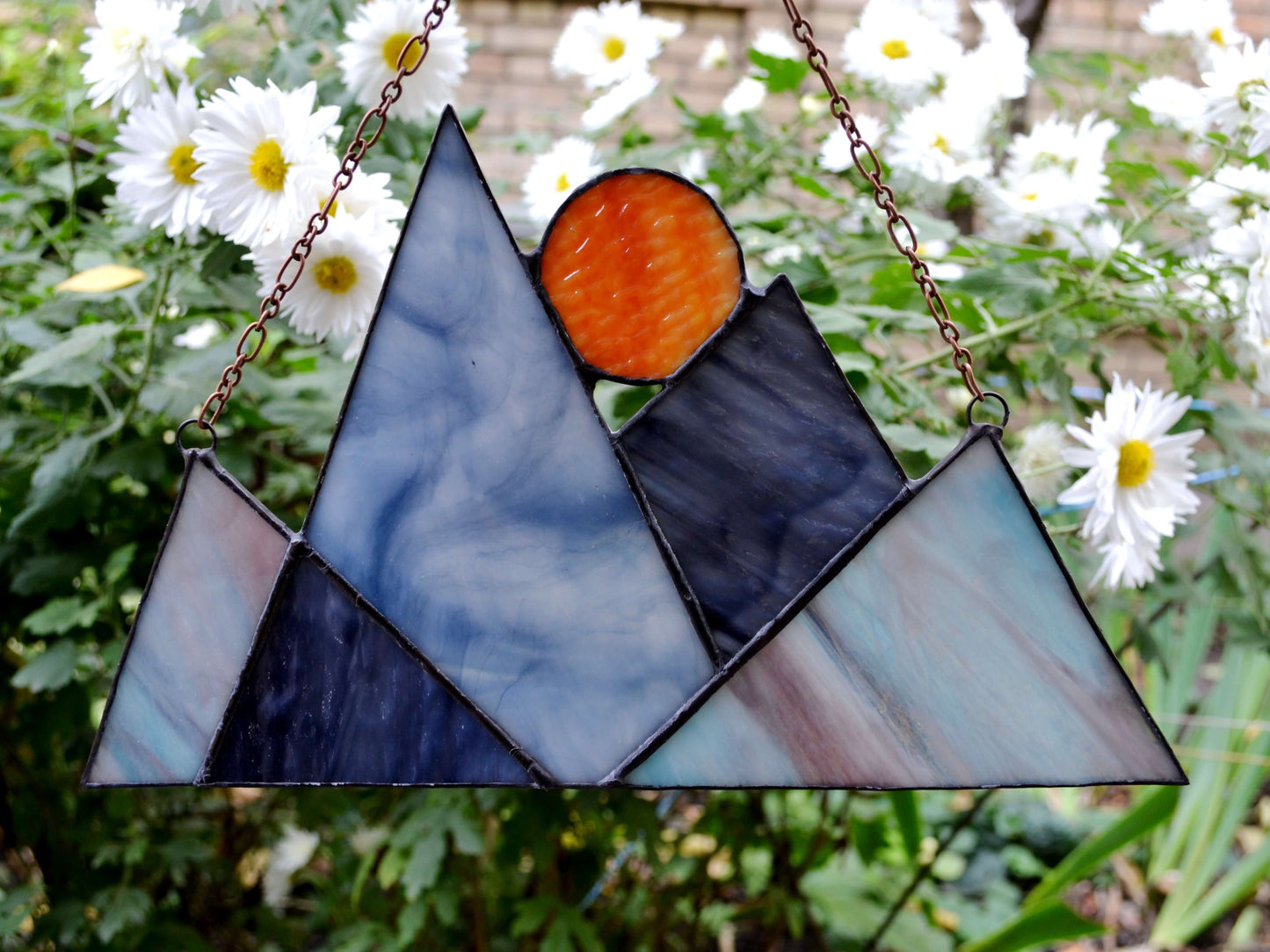 Smokey Mountains Stained Glass Suncatcher