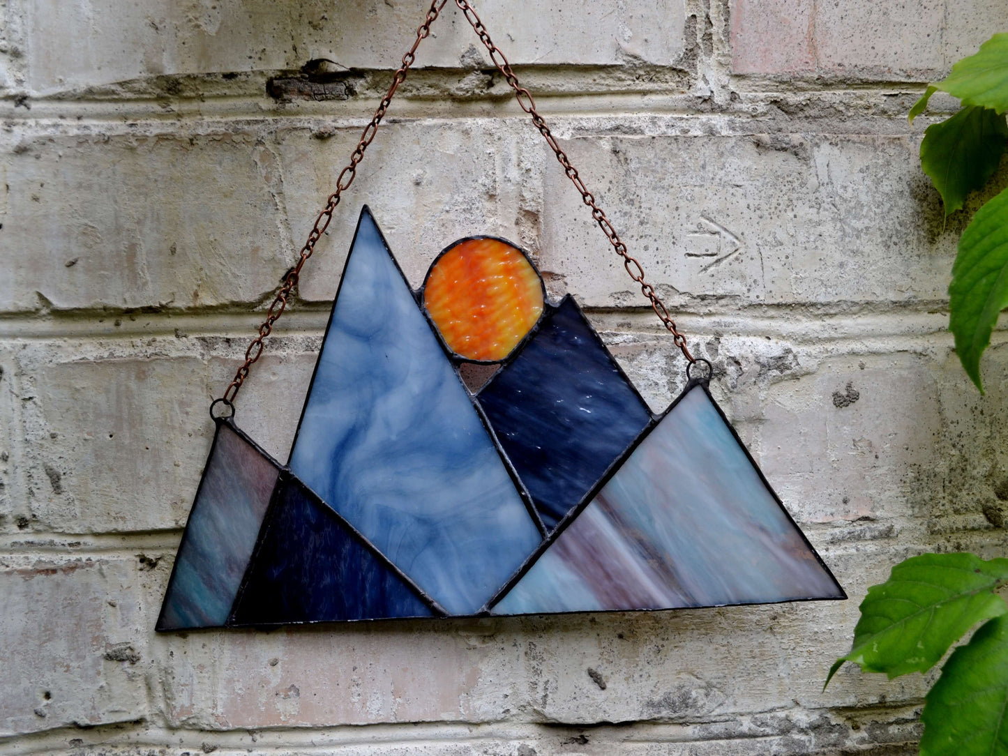 Smokey Mountains Stained Glass Suncatcher