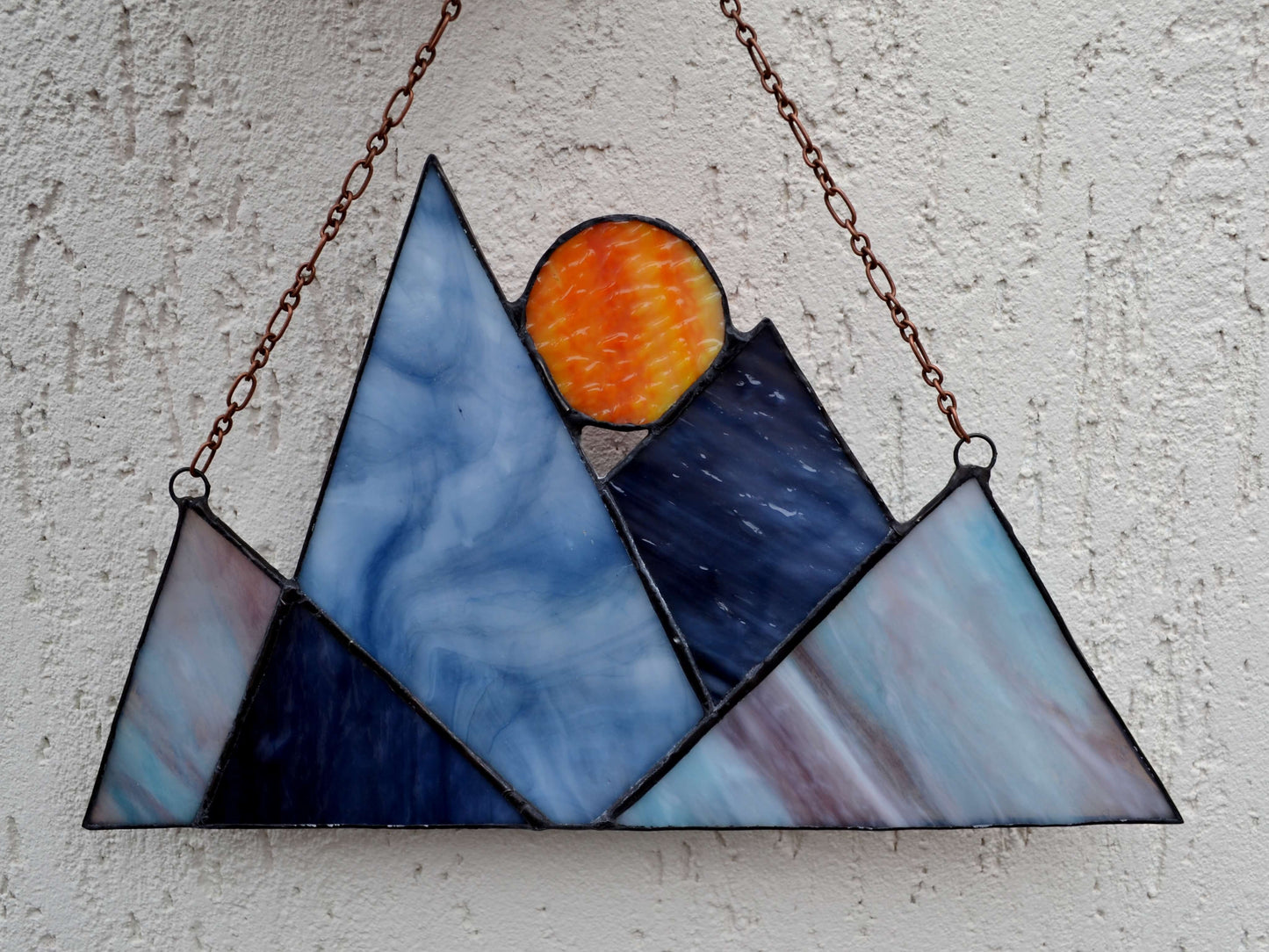 Smokey Mountains Stained Glass Suncatcher