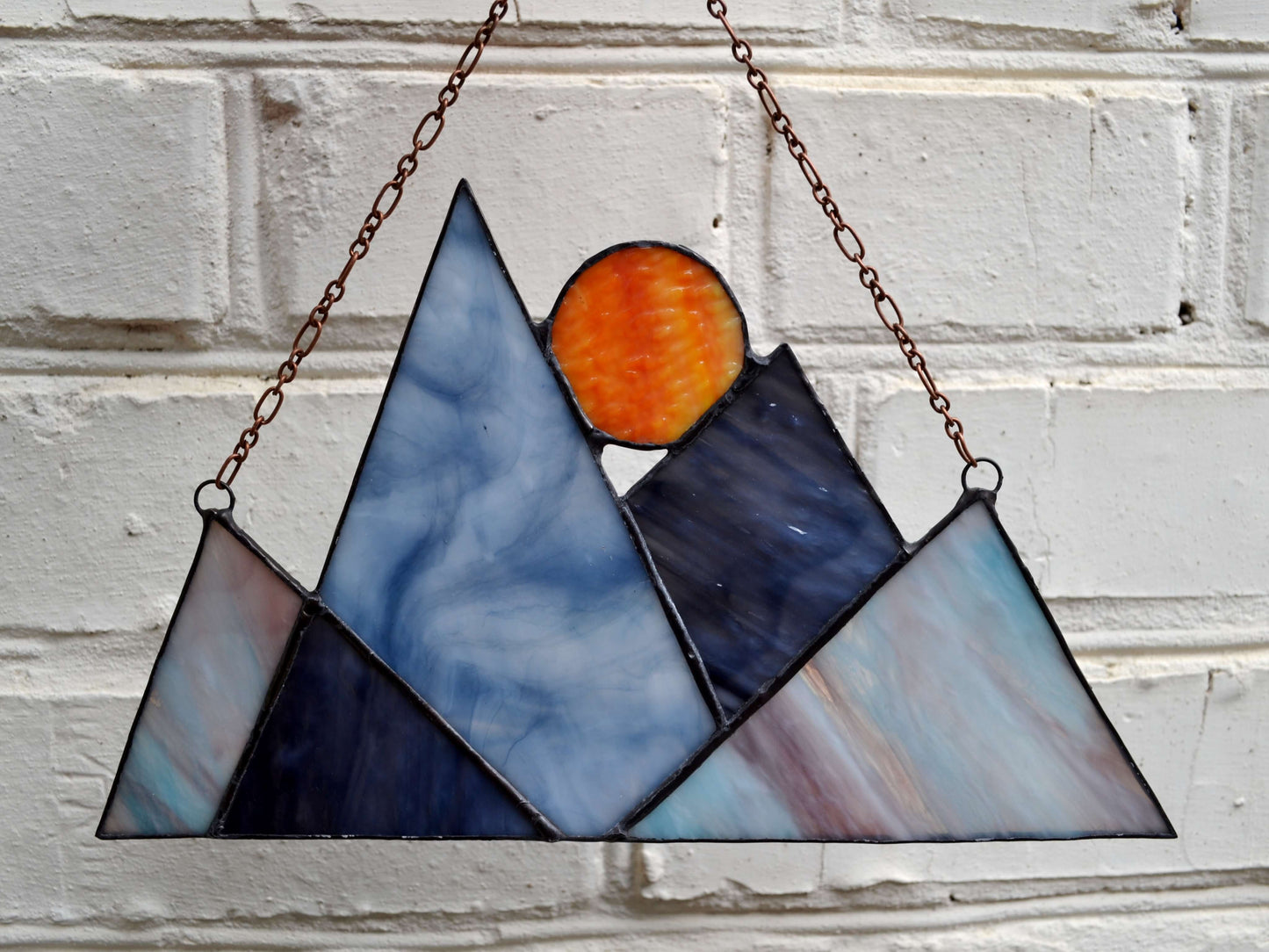 Smokey Mountains Stained Glass Suncatcher