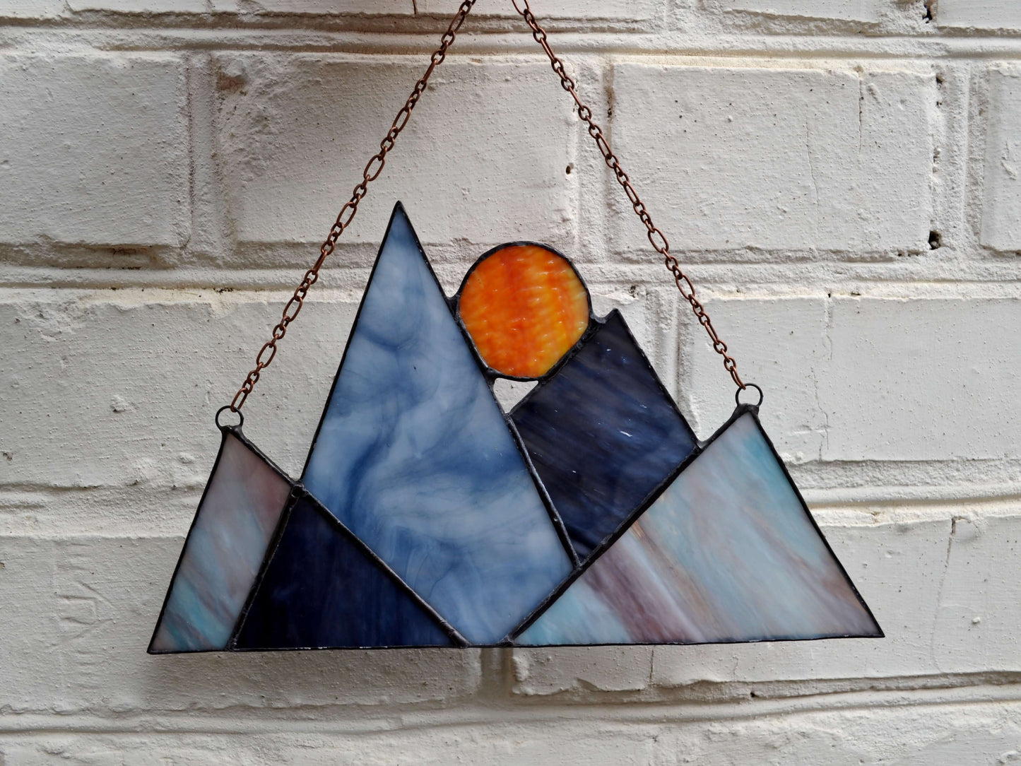 Smokey Mountains Stained Glass Suncatcher