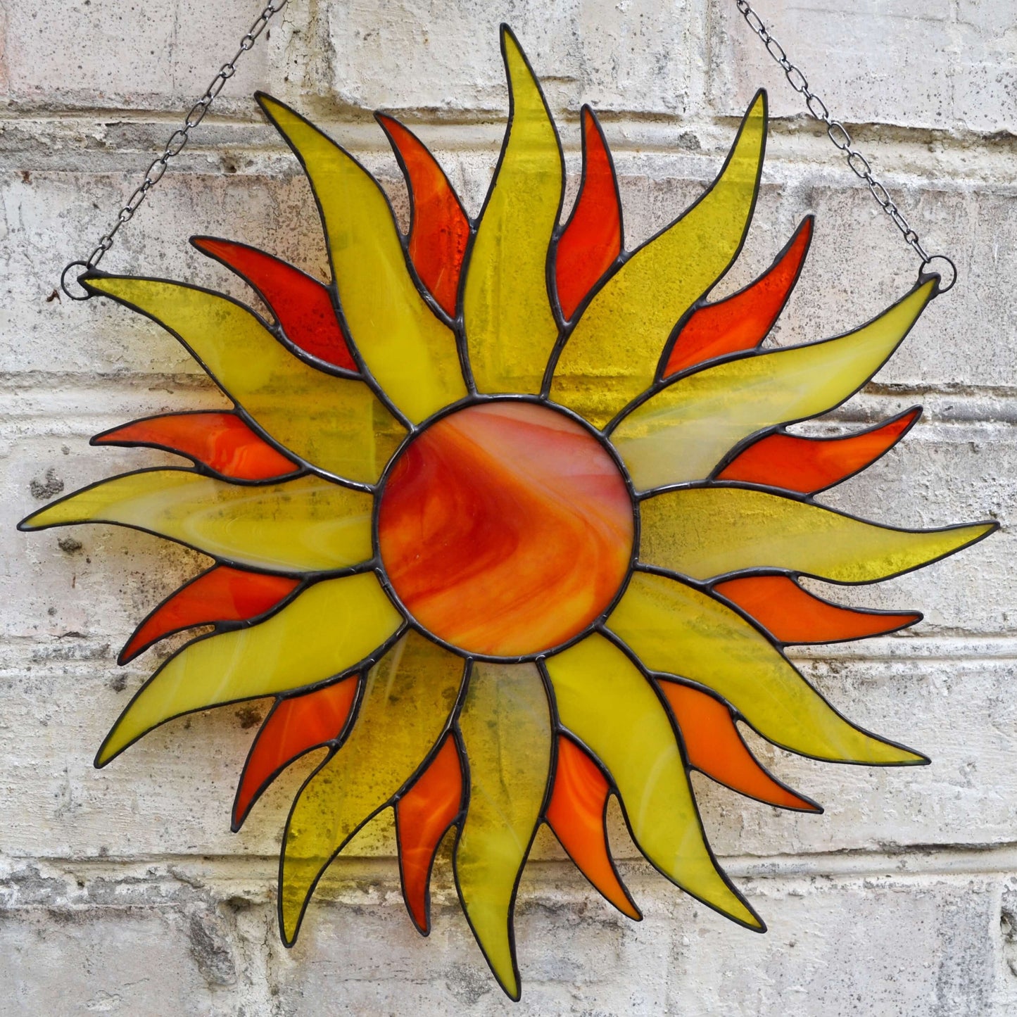 Large Stained Glass Sun Suncatcher