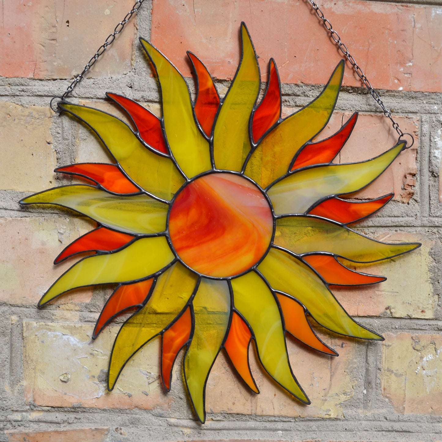 Large Stained Glass Sun Suncatcher