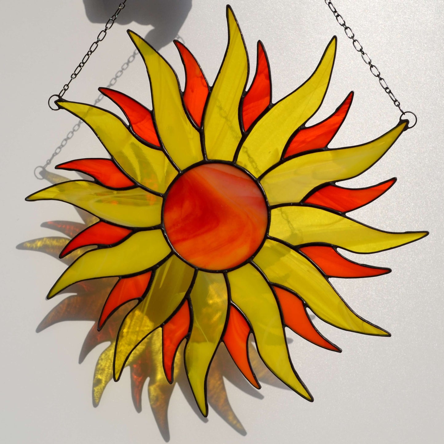 Large Stained Glass Sun Suncatcher