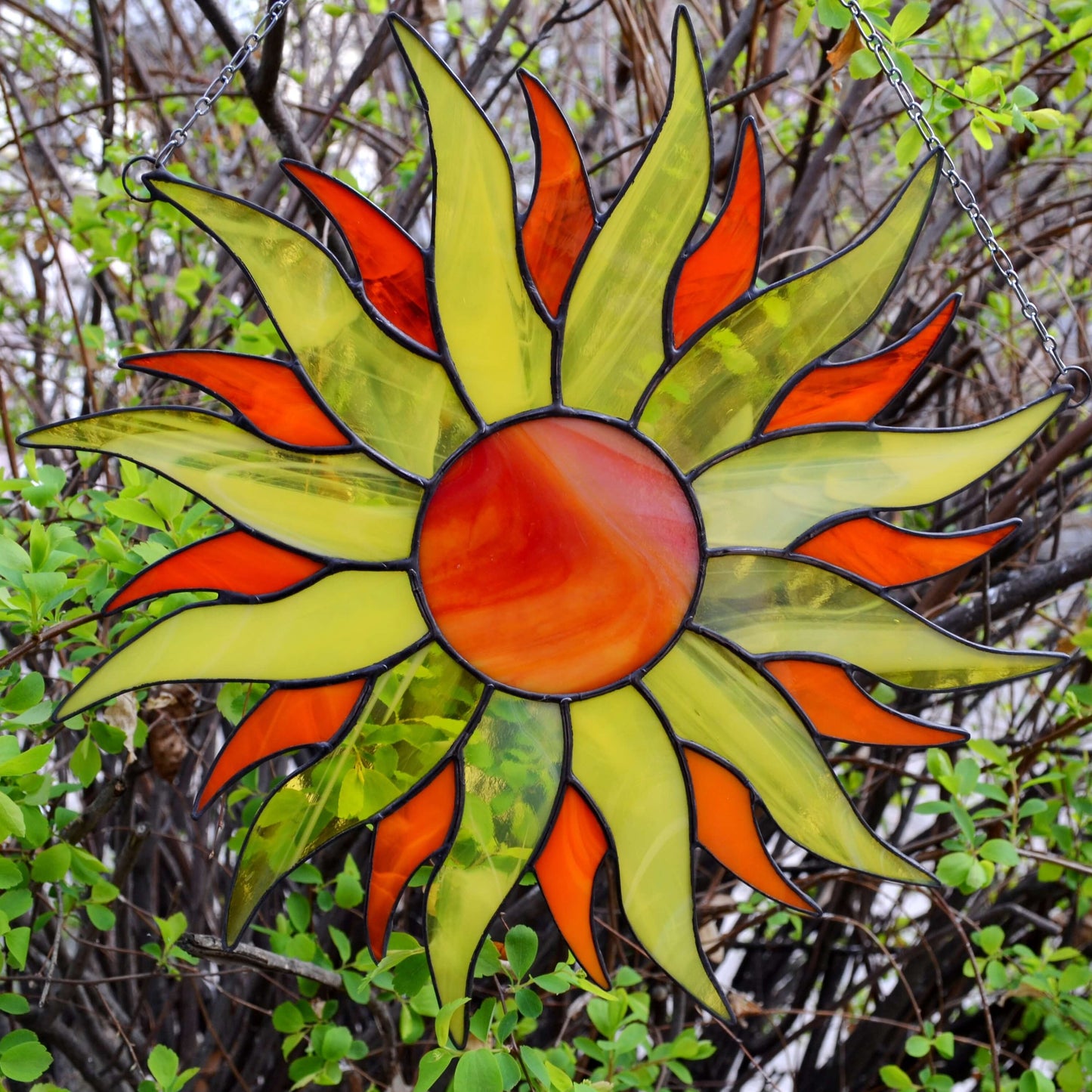 Large Stained Glass Sun Suncatcher