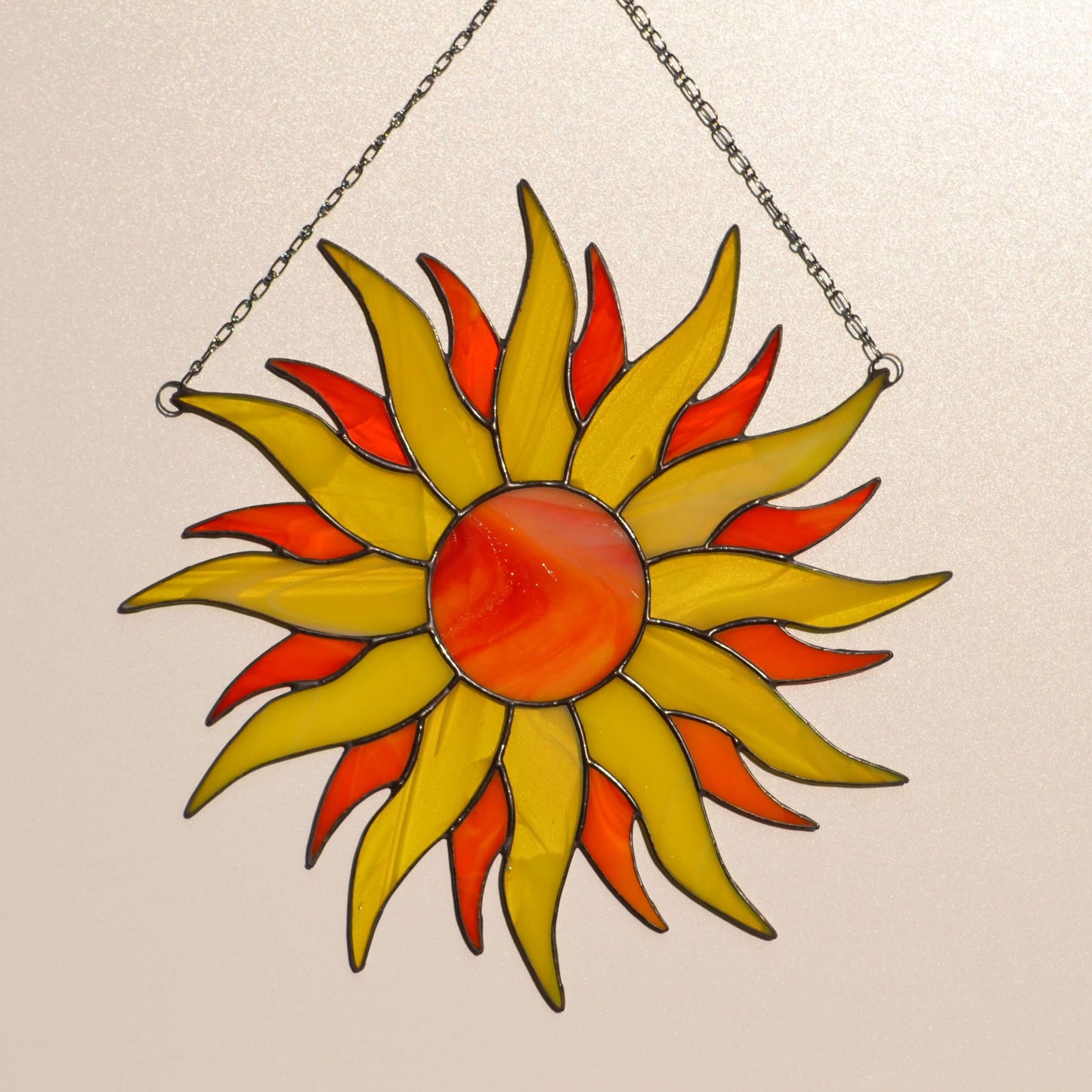 Large Stained Glass Sun Suncatcher