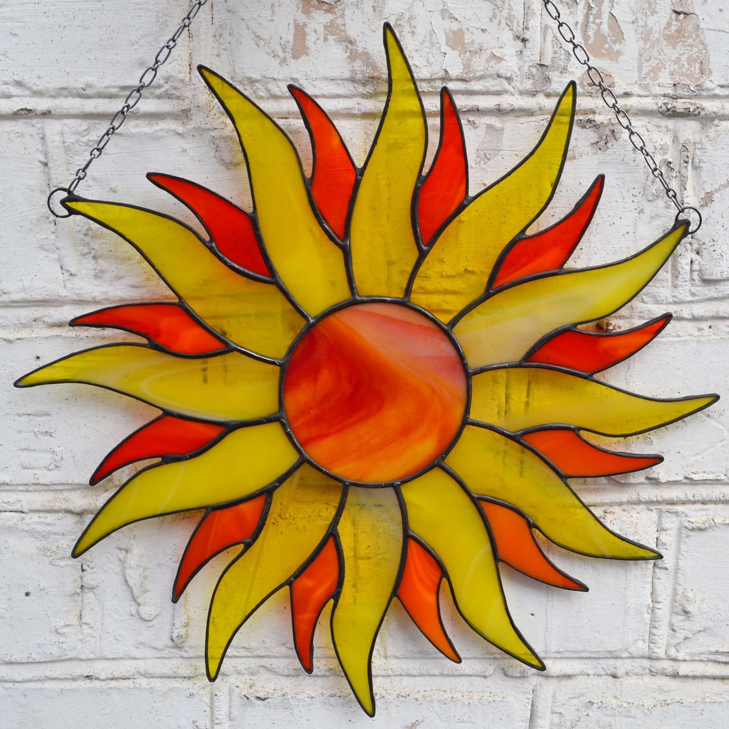 Large Stained Glass Sun Suncatcher