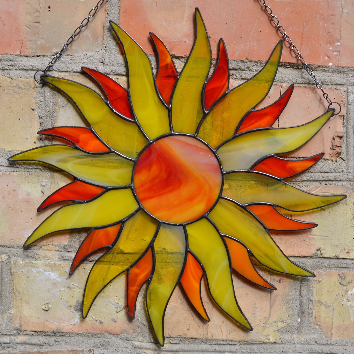 Large Stained Glass Sun Suncatcher