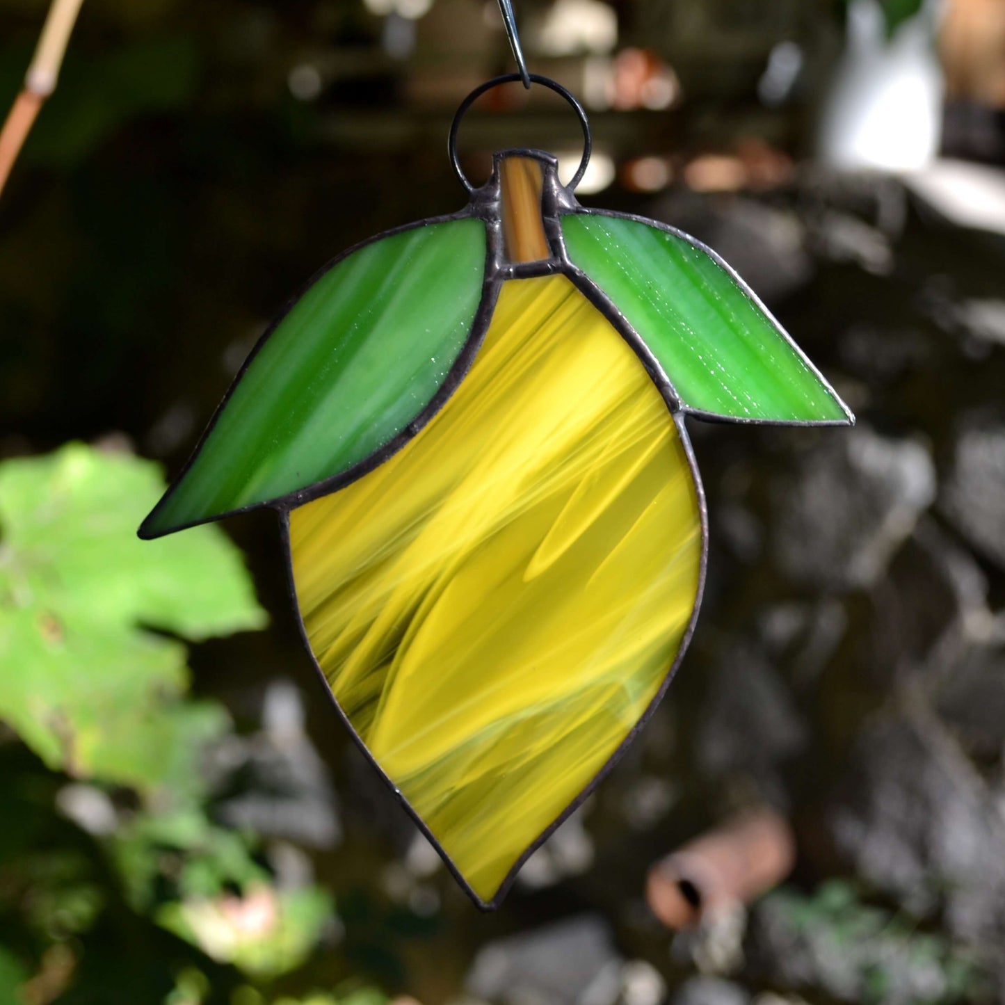 Stained Glass Lemon Suncatcher