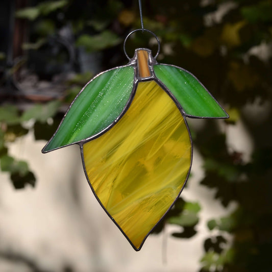 Stained Glass Lemon Suncatcher