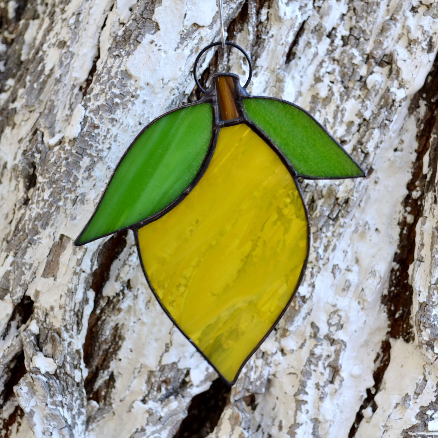 Stained Glass Lemon Suncatcher