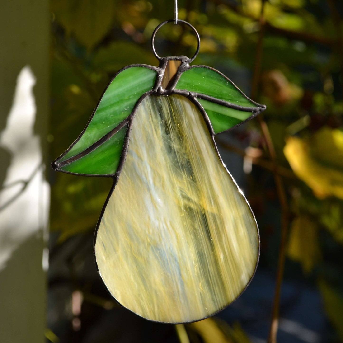 Stained Glass Pear Suncatcher