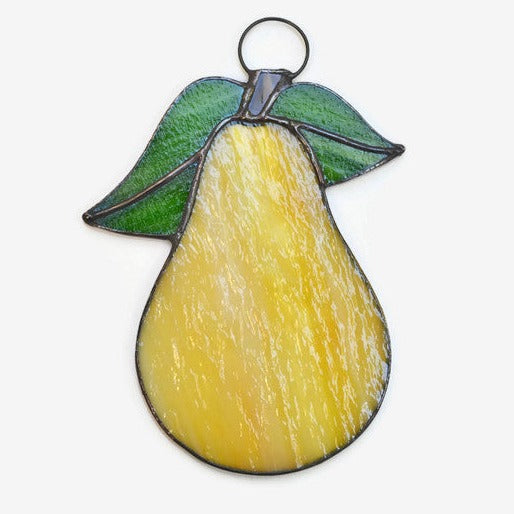 Stained Glass Pear Suncatcher