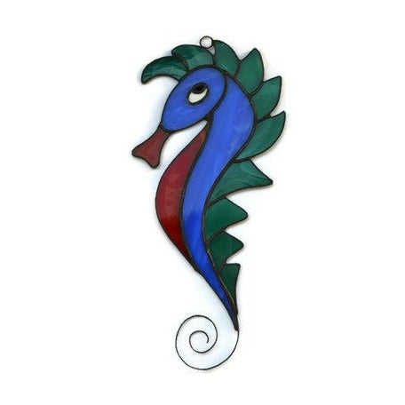 Stained Glass Seahorse Suncatcher